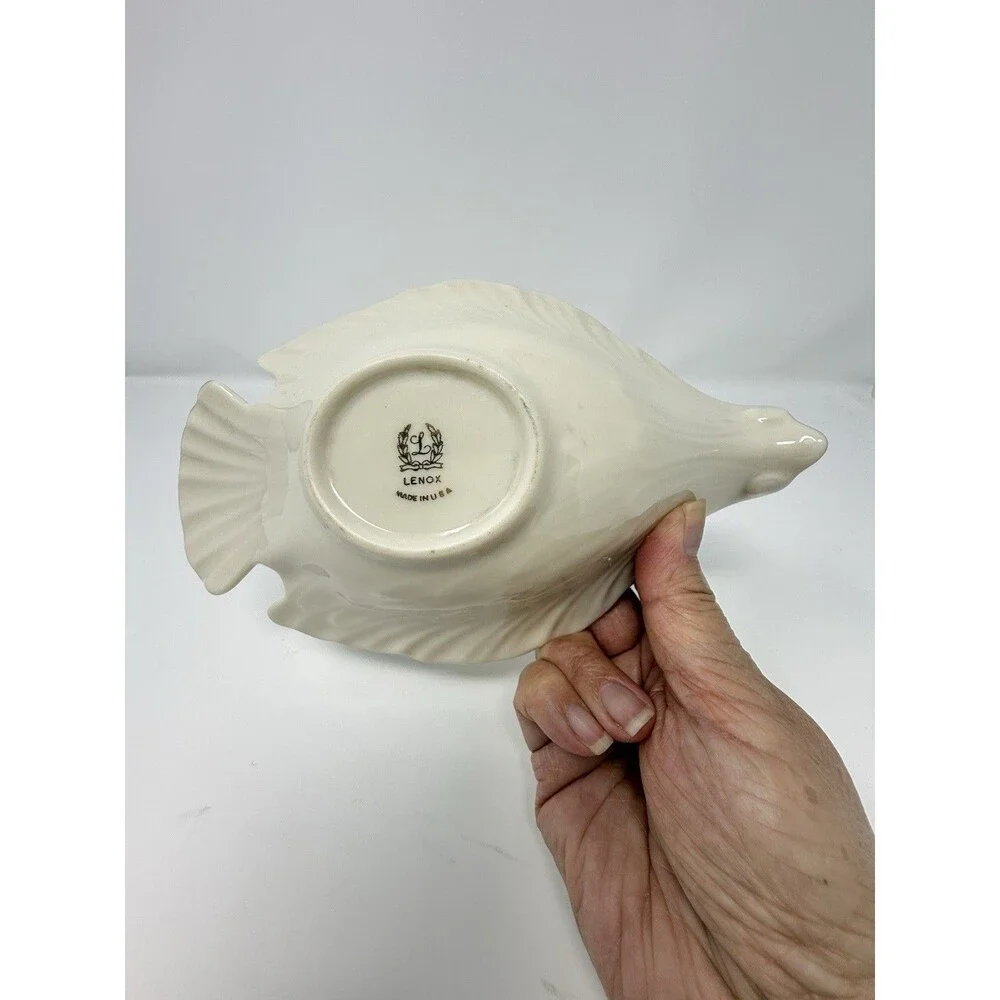 Vintage LENOX China Peace Dove Dish Ivory Bowl Creme 24k Gold Trim Made in USA
